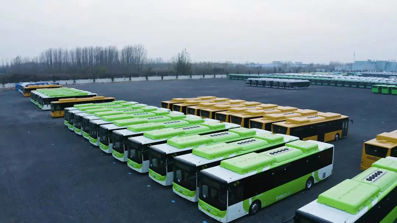 ¡Buen inicio del año! 55 buses YUTONG modelo E12 exportados a Dinamarca con % de mercado más de 60%