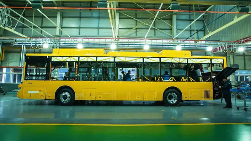 ¡Buen inicio del año! 55 buses YUTONG modelo E12 exportados a Dinamarca con % de mercado más de 60%